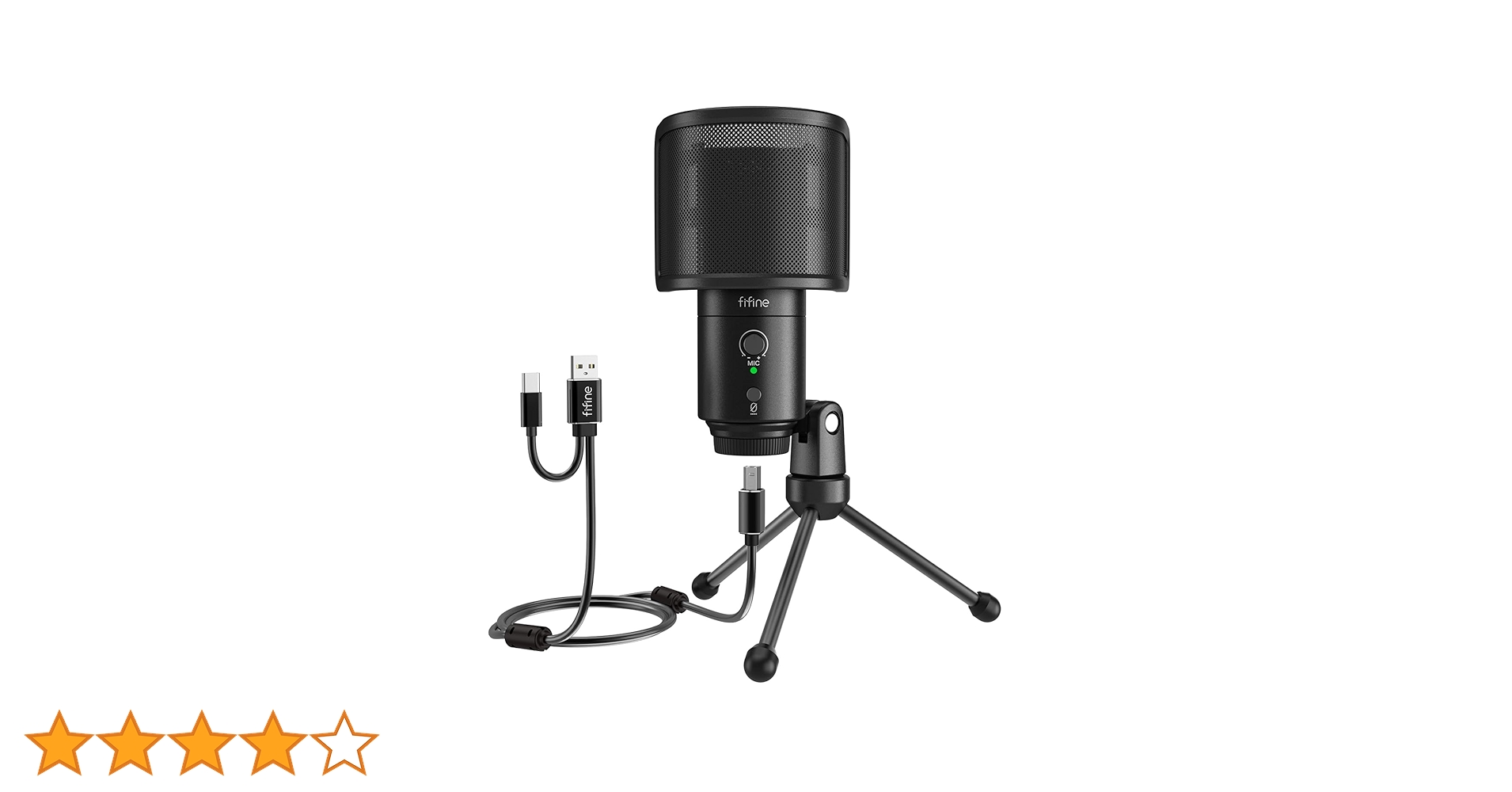 本格派プロ愛用FIFINE ファイファイン USBコンデンサーマイク Amazon.co.jp: FIFINE USBマイクセット コンデンサーマイク ゲーミング